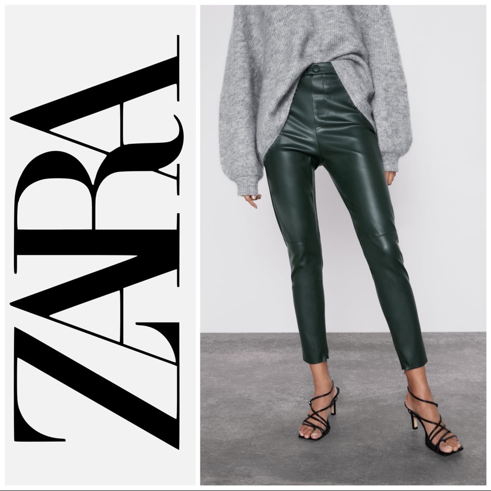 Zara Green Skinny Pants